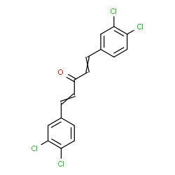 ChemSpider 2D Image | 1,5-Bis(3,4-dichlorophenyl)-1,4-pentadien-3-one | C17H10Cl4O