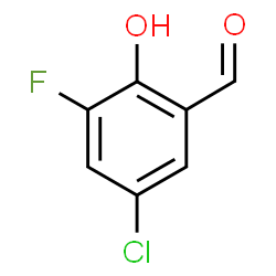 ChemSpider 2D Image | 5-Chloro-3-fluoro-2-hydroxybenzaldehyde | C7H4ClFO2