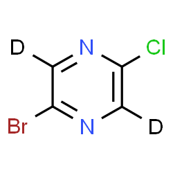 ChemSpider 2D Image | 2-Bromo-5-chloro(~2~H_2_)pyrazine | C4D2BrClN2