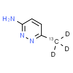 ChemSpider 2D Image | 6-(~13~C,~2~H_3_)Methyl-3-pyridazinamine | C413CH4D3N3