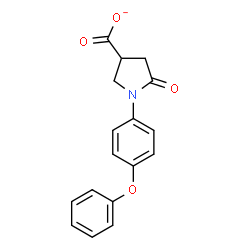 ChemSpider 2D Image | 5-Oxo-1-(4-phenoxyphenyl)-3-pyrrolidinecarboxylate | C17H14NO4