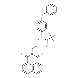 ChemSpider 2D Image | N-[3-(1,3-Dioxo-1H-benzo[de]isoquinolin-2(3H)-yl)propyl]-2,2-dimethyl-N-(4-phenoxyphenyl)propanamide | C32H30N2O4