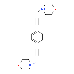 ChemSpider 2D Image | 4,4'-(1,4-Phenylenedi-1-propyne-1,3-diyl)bis(morpholin-4-ium) | C20H26N2O2