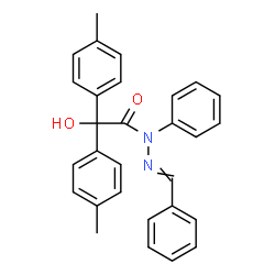 ChemSpider 2D Image | N'-Benzylidene-2-hydroxy-2,2-bis(4-methylphenyl)-N-phenylacetohydrazide | C29H26N2O2