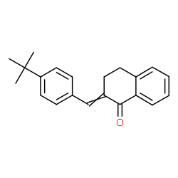 ChemSpider 2D Image | 2-[4-(2-Methyl-2-propanyl)benzylidene]-3,4-dihydro-1(2H)-naphthalenone | C21H22O