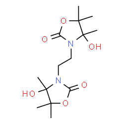ChemSpider 2D Image | 3,3'-(1,2-Ethanediyl)bis(4-hydroxy-4,5,5-trimethyl-1,3-oxazolidin-2-one) | C14H24N2O6