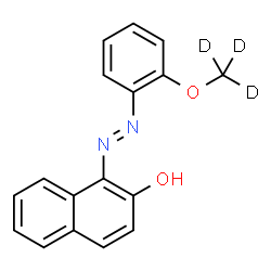 ChemSpider 2D Image | 1-[(E)-{2-[(~2~H_3_)Methyloxy]phenyl}diazenyl]-2-naphthol | C17H11D3N2O2