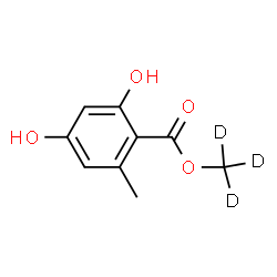 ChemSpider 2D Image | (~2~H_3_)Methyl 2,4-dihydroxy-6-methylbenzoate | C9H7D3O4