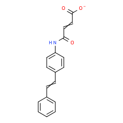ChemSpider 2D Image | 4-Oxo-4-{[4-(2-phenylvinyl)phenyl]amino}-2-butenoate | C18H14NO3