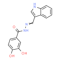 ChemSpider 2D Image | 3,4-Dihydroxy-N'-(1H-indol-3-ylmethylene)benzohydrazide | C16H13N3O3