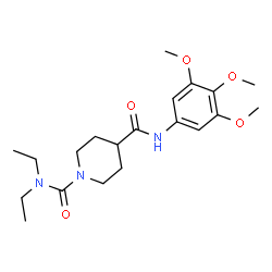 ChemSpider 2D Image | N~1~,N~1~-Diethyl-N~4~-(3,4,5-trimethoxyphenyl)-1,4-piperidinedicarboxamide | C20H31N3O5
