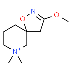 ChemSpider 2D Image | 3-Methoxy-7,7-dimethyl-1-oxa-2-aza-7-azoniaspiro[4.5]dec-2-ene | C10H19N2O2