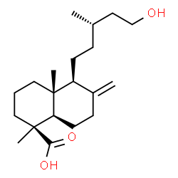 ChemSpider 2D Image | (1S,4aR,5S,8aR)-5-[(3S)-5-Hydroxy-3-methylpentyl]-1,4a-dimethyl-6-methylenedecahydro-1-naphthalenecarboxylic acid | C20H34O3