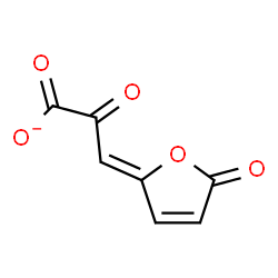 ChemSpider 2D Image | (3Z)-2-Oxo-3-(5-oxo-2(5H)-furanylidene)propanoate | C7H3O5