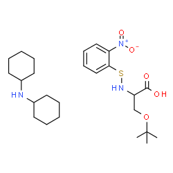 ChemSpider 2D Image | O-(2-Methyl-2-propanyl)-N-[(2-nitrophenyl)sulfanyl]serine - N-cyclohexylcyclohexanamine (1:1) | C25H41N3O5S