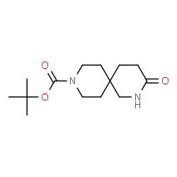 ChemSpider 2D Image | tert-butyl 3-oxo-2,9-diazaspiro[5.5]undecane-9-carboxylate | C14H24N2O3