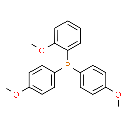ChemSpider 2D Image | (2-Methoxyphenyl)[bis(4-methoxyphenyl)]phosphine | C21H21O3P