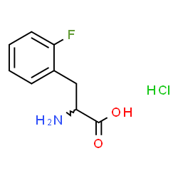 ChemSpider 2D Image | 2-Fluorophenylalanine hydrochloride (1:1) | C9H11ClFNO2