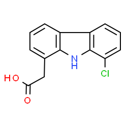 ChemSpider 2D Image | 8-Chloro-9H-carbazole-1-acetic acid | C14H10ClNO2