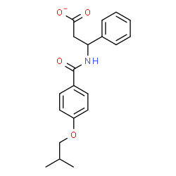 ChemSpider 2D Image | 3-[(4-Isobutoxybenzoyl)amino]-3-phenylpropanoate | C20H22NO4