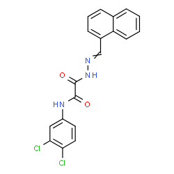 ChemSpider 2D Image | N-(3,4-Dichlorophenyl)-2-[2-(1-naphthylmethylene)hydrazino]-2-oxoacetamide | C19H13Cl2N3O2