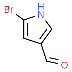ChemSpider 2D Image | 5-Bromo-1H-pyrrole-3-carbaldehyde | C5H4BrNO