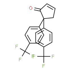 ChemSpider 2D Image | 5,5-Bis[4-(trifluoromethyl)phenyl]-2-cyclopenten-1-one | C19H12F6O