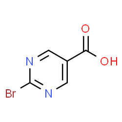 ChemSpider 2D Image | 2-Bromo-5-pyrimidinecarboxylic acid | C5H3BrN2O2