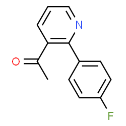 ChemSpider 2D Image | 3-ACETYL-2-(4-FLUOROPHENYL)-PYRIDINE | C13H10FNO