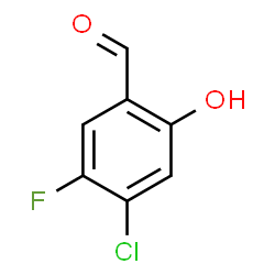 ChemSpider 2D Image | 4-Chloro-5-fluoro-2-hydroxybenzaldehyde | C7H4ClFO2