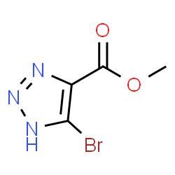 ChemSpider 2D Image | Methyl 4-bromo-1H-1,2,3-triazole-5-carboxylate | C4H4BrN3O2