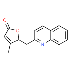 ChemSpider 2D Image | 4-Methyl-5-(2-quinolinylmethyl)-2(5H)-furanone | C15H13NO2