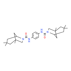ChemSpider 2D Image | N,N'-1,4-Phenylenebis(1,3,3-trimethyl-6-azabicyclo[3.2.1]octane-6-carboxamide) | C28H42N4O2