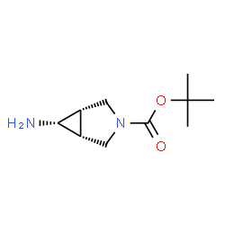ChemSpider 2D Image | 2-Methyl-2-propanyl (1R,5S,6r)-6-amino-3-azabicyclo[3.1.0]hexane-3-carboxylate | C10H18N2O2