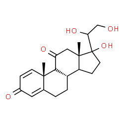 ChemSpider 2D Image | (9xi,14xi,17xi)-17,20,21-Trihydroxypregna-1,4-diene-3,11-dione | C21H28O5