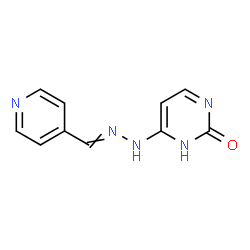 ChemSpider 2D Image | 6-[2-(4-Pyridinylmethylene)hydrazino]-2(1H)-pyrimidinone | C10H9N5O