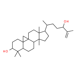 ChemSpider 2D Image | 9,19-Cyclolanost-25-ene-3,24-diol | C30H50O2
