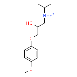 ChemSpider 2D Image | 2-Hydroxy-N-isopropyl-3-(4-methoxyphenoxy)-1-propanaminium | C13H22NO3