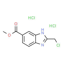 ChemSpider 2D Image | Methyl 2-(chloromethyl)-1H-benzimidazole-5-carboxylate dihydrochloride | C10H11Cl3N2O2
