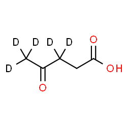 ChemSpider 2D Image | 4-Oxo(3,3,5,5,5-~2~H_5_)pentanoic acid | C5H3D5O3