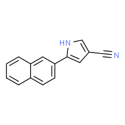 ChemSpider 2D Image | 5-(2-Naphthyl)-1H-pyrrole-3-carbonitrile | C15H10N2