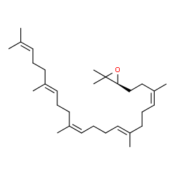 ChemSpider 2D Image | (3S)-2,2-Dimethyl-3-[(3Z,7E,11Z,15E)-3,7,12,16,20-pentamethyl-3,7,11,15,19-henicosapentaen-1-yl]oxirane | C30H50O