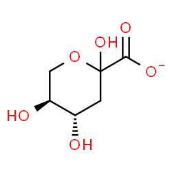 ChemSpider 2D Image | 3-Deoxy-L-threo-hex-2-ulopyranosonate | C6H9O6