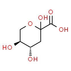 ChemSpider 2D Image | 3-Deoxy-L-threo-hex-2-ulopyranosonic acid | C6H10O6