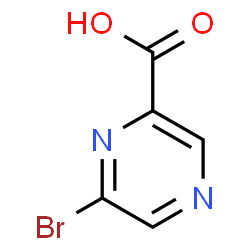 ChemSpider 2D Image | 6-Bromo-2-pyrazinecarboxylic acid | C5H3BrN2O2