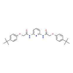 ChemSpider 2D Image | N,N'-2,6-Pyridinediylbis{2-[4-(2-methyl-2-propanyl)phenoxy]acetamide} | C29H35N3O4