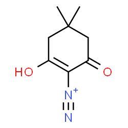 ChemSpider 2D Image | 2-Hydroxy-4,4-dimethyl-6-oxo-1-cyclohexene-1-diazonium | C8H11N2O2