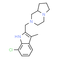ChemSpider 2D Image | 2-[(7-Chloro-3-methyl-1H-indol-2-yl)methyl]octahydropyrrolo[1,2-a]pyrazine | C17H22ClN3