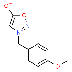 ChemSpider 2D Image | 3-(4-Methoxybenzyl)-1,2,3-oxadiazol-3-ium-5-olate | C10H10N2O3