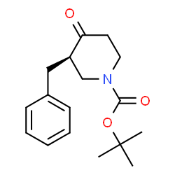 ChemSpider 2D Image | 2-Methyl-2-propanyl (3R)-3-benzyl-4-oxo-1-piperidinecarboxylate | C17H23NO3